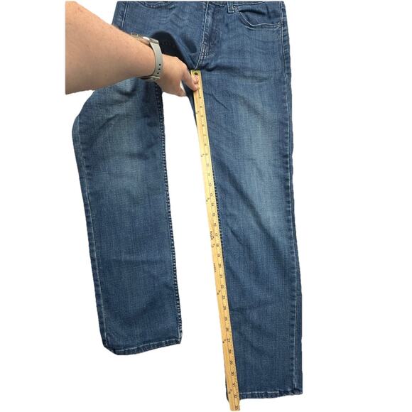 Levis 514 Jeans Mens 32 X 34 Blue Classic Straight Red Tab Denim Cotton - Picture 8 of 11